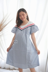 Dress Hamil Menyusui Murah Modis Modern Casual Terbaru Kekinian Katun NOONI DRESS Grosir   DRO 993 4  large